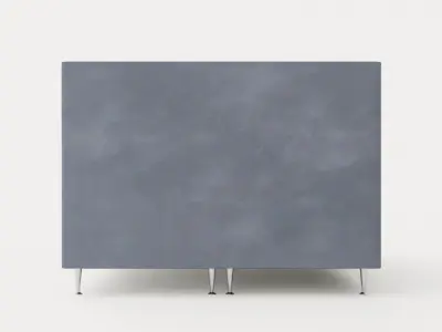 Royal Velvet Complete Bed Package 180x200 Dark Gray With High Low-poly 3D model