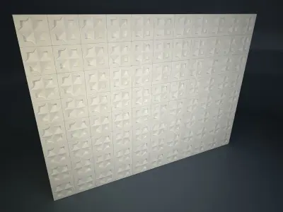 01 ARABIC PATTERN WALL Low-poly 3D model