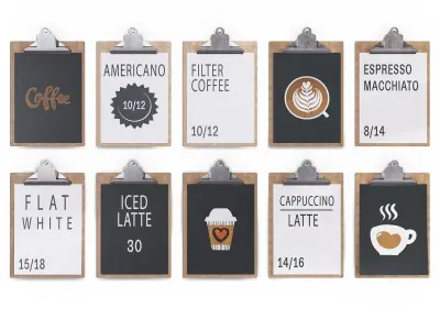 Ready set for cafe 3D Model Collection