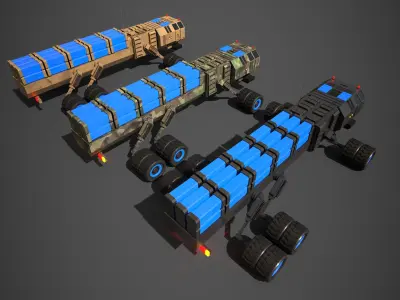 Rover Six Low-poly 3D model