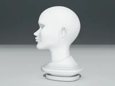 Deco Head Low-poly 3D model
