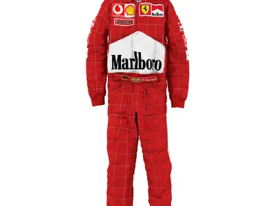 Schumacher racing suit 3D model