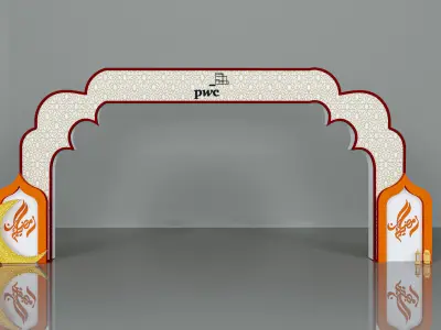 Ramadan stage Theater and Gate 3D model