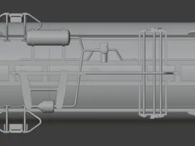 H0 1-87 scale Zagns 54 tank car 3D print model