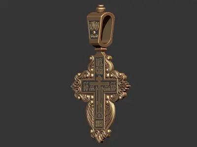 ORTHODOX CROSS WITH ENAMEL 3D print model