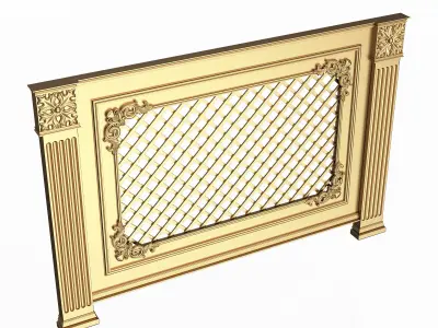 Radiator Cover Decorative Screening Grille Panel 01 Low-poly 3D model