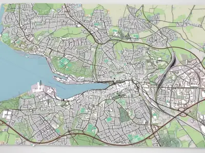 Cityscape Flensburg Germany 3D model