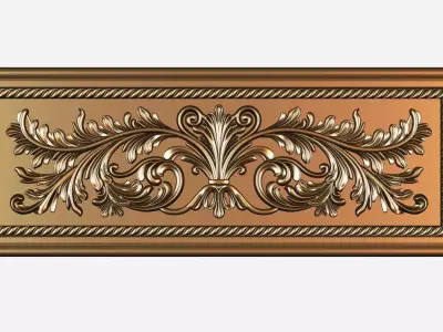 Carved decor model for cnc 13 3D model