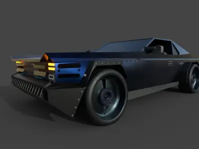 Muscle Car Lowpoly Low-poly 3D model