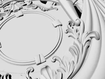 Central decor ornament for furniture 3D model 1028