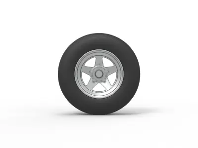 Front tractor wheel Version 2 Scale 1 to 25 3D print model