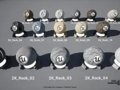 Rock World Aligned Materials 3D model