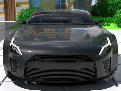 Generic Super Sports 2 Door Coupe  With Sport Package Low-poly 3D model