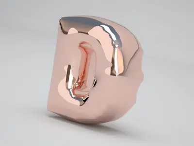 D Balloon Copper 3D model