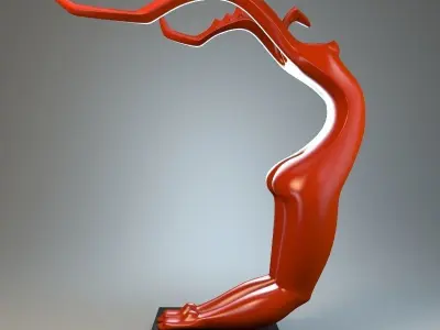 Sculpture Female Praying Mantis P 3D print model