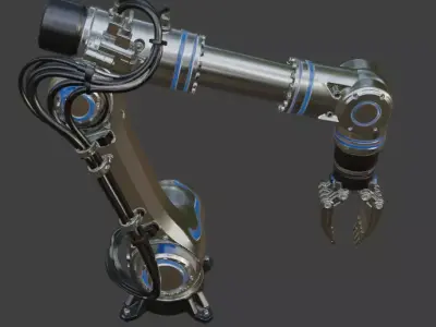 Industrial Robotic Arm 3D Model 3D model V1