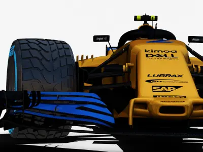 McLaren MCL33 car Low-poly 3D model