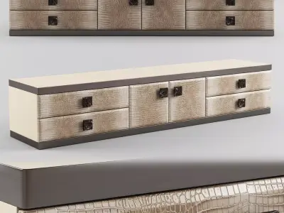 Longhi ASPEN Leather sideboard 3D model