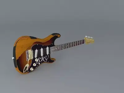 Stevie Ray Vaughan guitar Free 3D model