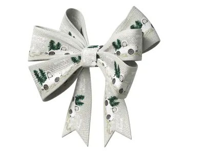 Christmas Bow Ribbon 63 Low-poly 3D model
