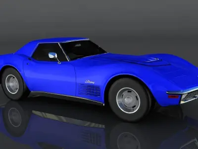 Chevrolet Corvette ZR1 1970 Low-poly 3D model