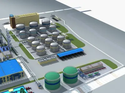 Chemical Plant 2 3D model