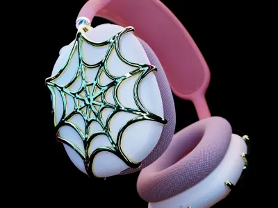 Golden Web Airpods Max Attachments 3D print model