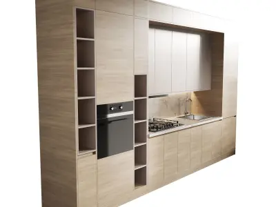 Modern kitchen 07 3D model