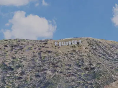 Hollywood Sign Free 3D model