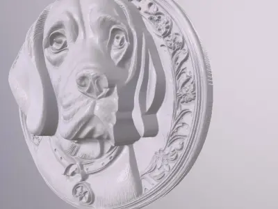 Beagle 3 basrelief for 3D printing 3D print model