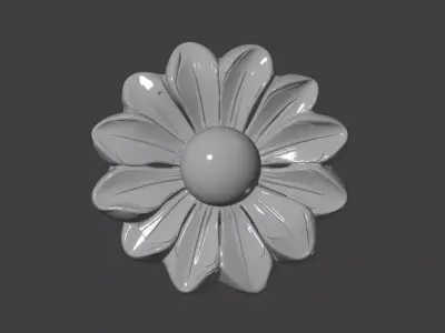 Pearl Center Daisy Ornament  3D print model