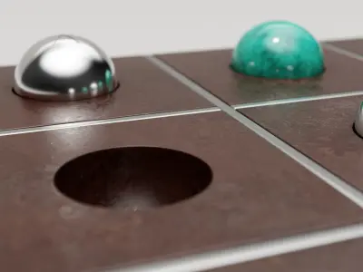 Tic Tac Toe Set 3D model