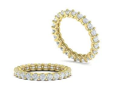 Diamond Eternity Ring 3d model many sizes 3D print model