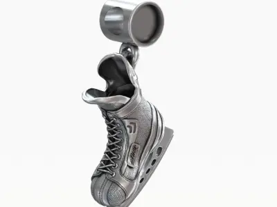 Skates Shoe Pendant with Very Fine Detailing 3D print model