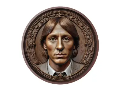Luka Modric Footballer Medallion 3D print model