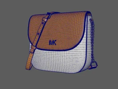 luxury leather bag 3D bag 3D model