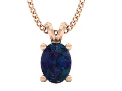 AV 550 Oval Pendant Necklace 3D print model