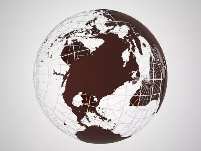 Globe News Skeleton Chocolate Brown 3D model