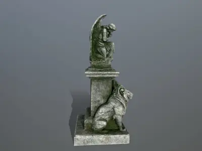 statue 4 stone Low-poly 3D model