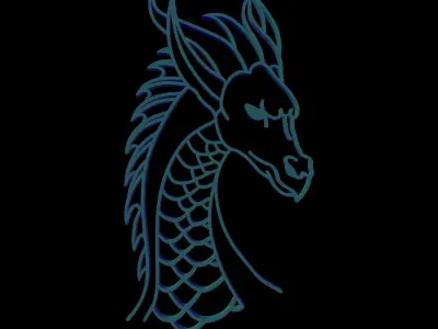 DRAGON WALL DECORATION STENCIL Free 3D print model