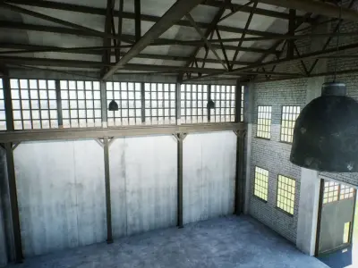 Old Industrial Factory Low-poly 3D model