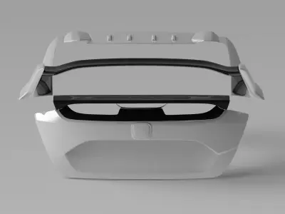 CIVIC TYPE R FK8 Rear Hatch Exterior Model - 3D Laser-Scanned 3D model