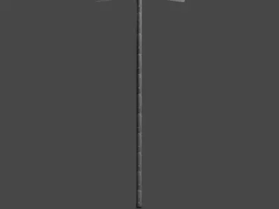 Streetlight street lamp Low-poly 3D model
