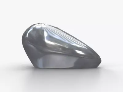 Aluminium Vase L Low-poly 3D model