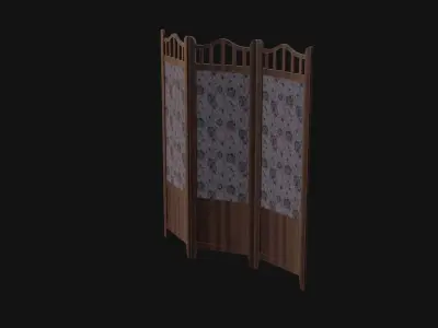 Antique Room Divider Low-poly 3D model