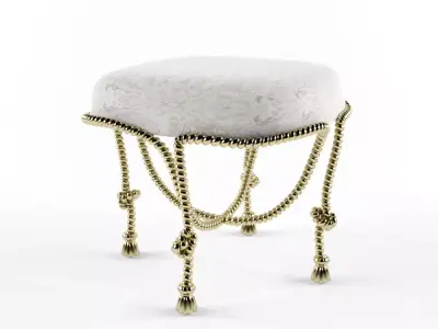 Bed side leg bench 3D model