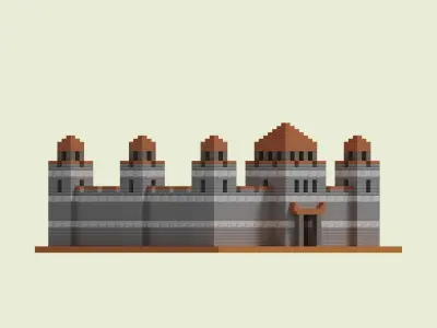 Stronghold Walls 3D model