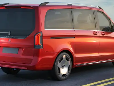 Mercedes Benz V-class 2024 exclusive line 3D model