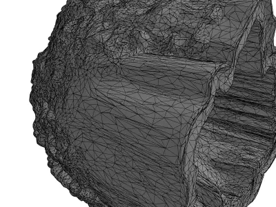 Detailed Agate Geode Crystal Rock Low-poly 3D model