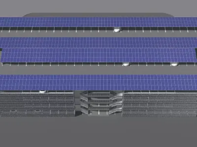 Solar parking garage building 25-14 3D model